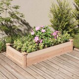 Povišena vrtna gredica s oblogom 120x60x25 cm masivna jelovina | shoptok.hr