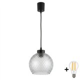 Brilagi LED luster na sajli R GLASS 1xE27/60W/230V prečnik 25 cm crna/zadimljeno siva | Eponuda.com