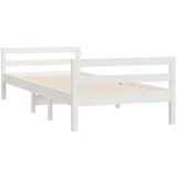  Posteljni okvir bel 90x190 cm trdna borovina, (20724766) | Shoptok.si