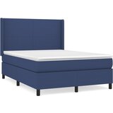 Maison Chic Box spring postelja - Vzmetna postelja z vzmetnico modra 140x200 cm blago SL8343, (21886306) | Shoptok.si