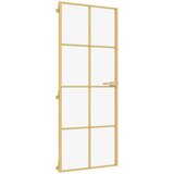 Sobna vrata tanka zlatna 93x201,5 cm kaljeno staklo i aluminij | shoptok.hr