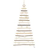 vidaXL Božićno drvce s 50 LED svjetlima Prirodna 120 cm Masivni jasen | shoptok.hr