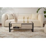 Hanah home sto za dnevnu sobu haldizen black travertine | ePonuda.com