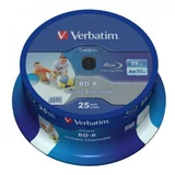 Verbatim bd-r 6x 25GB full surface white printable, 25 kom
