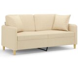  Dvosjed s ukrasnim jastucima krem 140 cm od tkanine | shoptok.hr