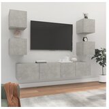 6-dijelni set TV ormarića siva boja betona drveni | shoptok.hr