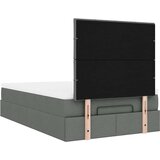 vidaXL Otomanski okvir kreveta s madraca tamnosivi 120x200cm tkanine | shoptok.hr