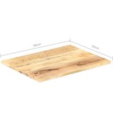 vidaXL Mizna plošča iz trdnega mangovega lesa 25-27 mm 90x70 cm | Shoptok.si