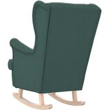 vidaXL Gugalni stol Temno zelena 74x90x102 cm Tkanina | Shoptok.si