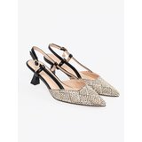 GOODIN Black braided pumps with low heels | Shoptok.si