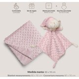 Interbaby set dekica Bubble i tješlica Bear Dark Pink | shoptok.hr