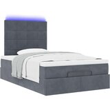 vidaXL Okvir kreveta s madracima tamnosivi 120x200 cm baršunasti | shoptok.hr