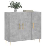  Komoda siva boja betona 90x34x80 cm od konstruiranog drva | shoptok.hr