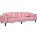  Baršunasta sofa s jastukom s jastukom Ružičasta 209 cm Baršun | shoptok.hr