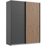 Premium Living omara z drsnimi vrati, barve grafita, barve hrasta | Shoptok.si