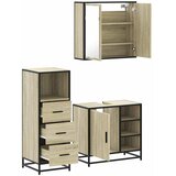  3-dijelni set kupaonskog namještaja boja hrasta sonome drveni | shoptok.hr
