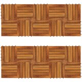 vidaXL Poščice iz akacije vertikalen vzorec 30 x 30 cm set 20 kosov | Shoptok.si
