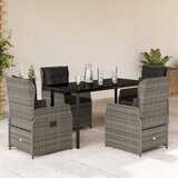 vidaXL 5-dijelni vrtni blagovaonski set sivi od poliratana | shoptok.hr