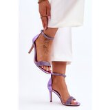 Boto Women's Sandals On A High Heel With Rhinestones Violet Perfecto | Shoptok.si