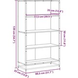 vidaXL Polica za knjige smeđi hrast 80,5x35x139 cm izrađeno drvo | shoptok.hr