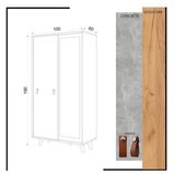 Hanah home Garderober Rana, 100x190x60 cm, Hrast | Eponuda.ba