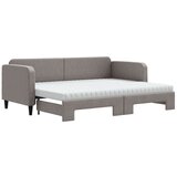 vidaXL Izvlečna dnevna postelja z vzmetnico taupe 80x200 cm blago, (20929918) | Shoptok.si