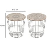 Casa Selección Okrogle stranske mizice v kompletu 2 ks ø 40 cm – | Shoptok.si