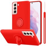 Cadorabo Ohišje, združljiv s Samsungom v tekoči rdeči barvi - zaščitni pokrov, narejen iz fleksibilnega silikona TPU z obročem, (20592747) | Shoptok.si