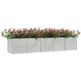  Povišena vrtna gredica 400 x 80 x 77 cm pocinčani čelik srebrna | Eponuda.com