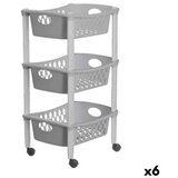 Kolica za Povrće Stefanplast Siva Plastika 40 x 29 5 x 68 5 cm (6 kom.) | shoptok.hr