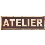 Antic Line metalni natpis Atelier, 35 x 11 cm Cijene