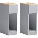 SoBuy komplet 2 ozkih nočnih omaric v sivi barvi v stilu minimalizma, (21123508) | Shoptok.si
