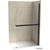 Copen tuš paravan - stena C-02-WIS100MB monte superiore mat crni profil 100x200cm providno staklo | ePonuda.com
