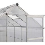 WESTMANN aluminijski staklenik Flora 610 | srebrni | 312x192x201 cm | shoptok.hr