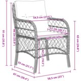  Set od 5 dijelova vrtne blagovaonice s jastučićima bež poli ratan | shoptok.hr