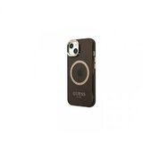 Guess futrola za iphone 13 pro black gold outline translucent magsafe Cene