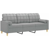  Trosjed s ukrasnim jastucima svjetlosivi 180 cm od tkanine | shoptok.hr
