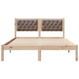  Krevetna konstrukcija s uzglavljem Sivo-smeđa 140 x 200 cm | Eponuda.com