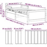  Konstrukcija postelje z vzmetnico Voščeno rjava 80 x 200 cm, (5000084195) | Shoptok.si