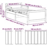  Okvir za krevet s madracem Voštano smeđa 80 x 200 cm | shoptok.hr