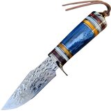 IZMAEL Damastni outdoor nož LK - 39491 - Plava / Višebojni | shoptok.hr