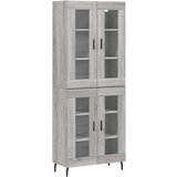 Maison Chic Visoka Komoda - Predalnik siva sonoma 69,5x34x180 cm inženirski les, (21719093) | Shoptok.si