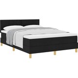  Krevet s opruga kutije s jastukom Crna 140 x 200 cm tkanina | shoptok.hr