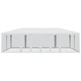 Šator za zabave s 12 mrežasta bočna zida bijeli 8x4 m HDPE | shoptok.hr