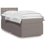  Krevet s oprugama i madracem smeđesivi 100 x 200 cm od tkanine | shoptok.hr