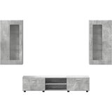  Set TV komoda FLORIN 3 pcs Betonski sivi Konstruirano drvo | Eponuda.com