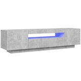 Maison Chic TV omarica - TV stojalo - Televizijska omarica z LED lučkami betonsko siva 160x35x40 cm, (21700667) Cene