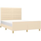  Okvir za krevet bez madraca krem 140 x 190 cm od tkanine | shoptok.hr