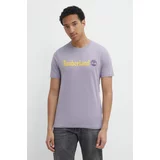 Timberland Bombažna kratka majica moška, vijolična barva, TB0A5UPQEG71