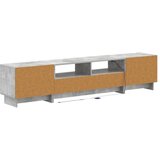  5-dijelni LED TV ormarić Betonska siva Konstruirano drvo - Betonska siva 100 cm | shoptok.hr